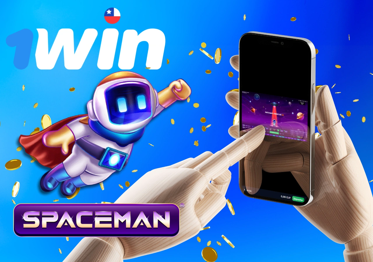 Spaceman en la aplicación móvil de la casa de apuestas del casino